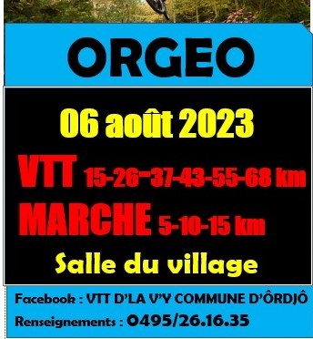 VTT ett marche à Orgéo le 060823