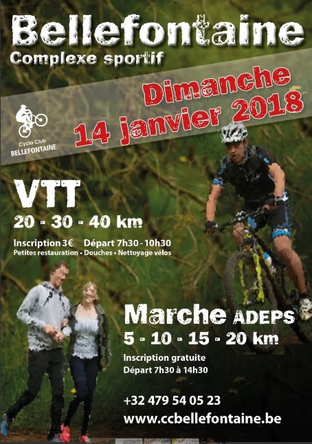 VTT + Marche Adeps à Bellefontaine le 14/01/18