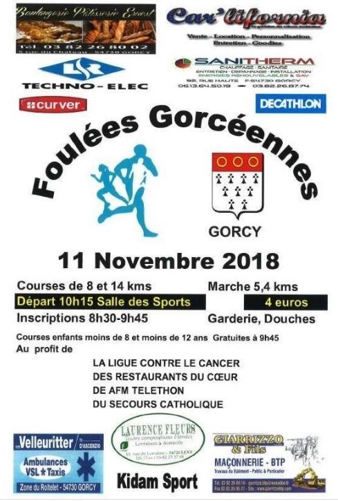 Course a pied et marche a gorcy france le 111121