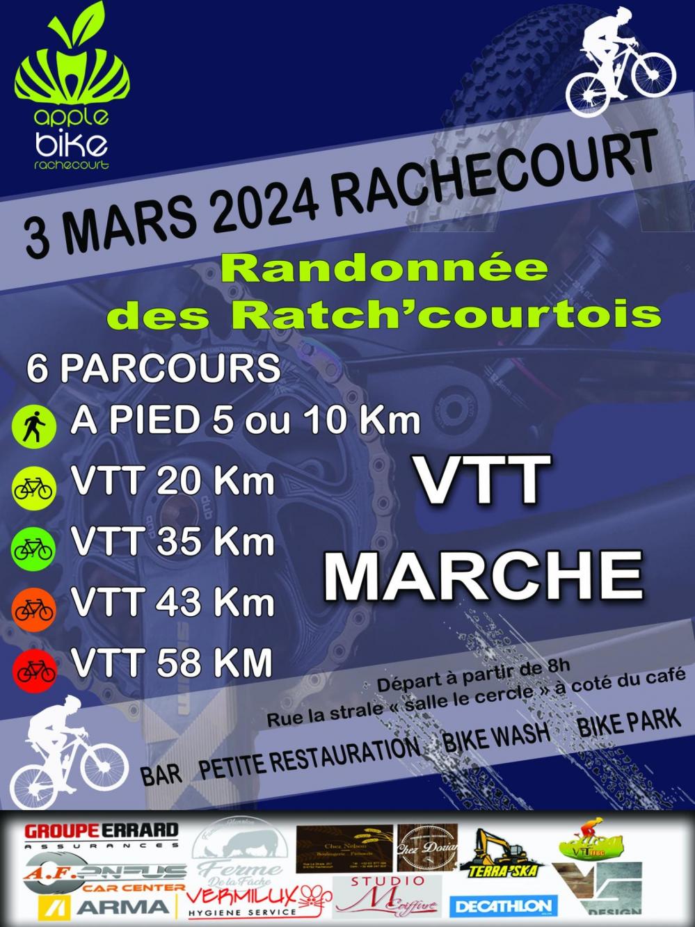 VTT et marche à Rachecourt le 030324