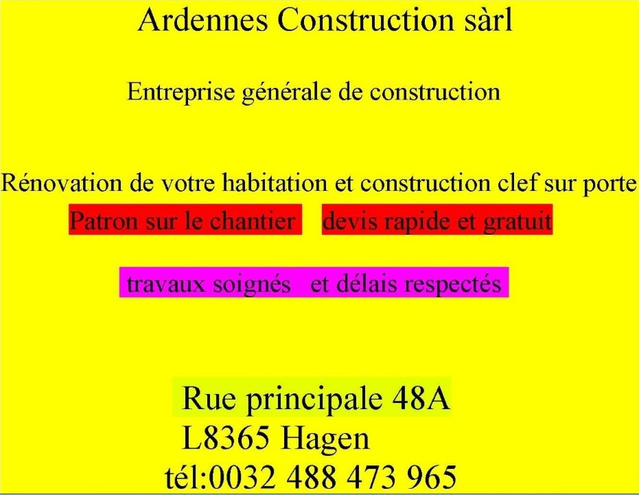 Ardennes Construction