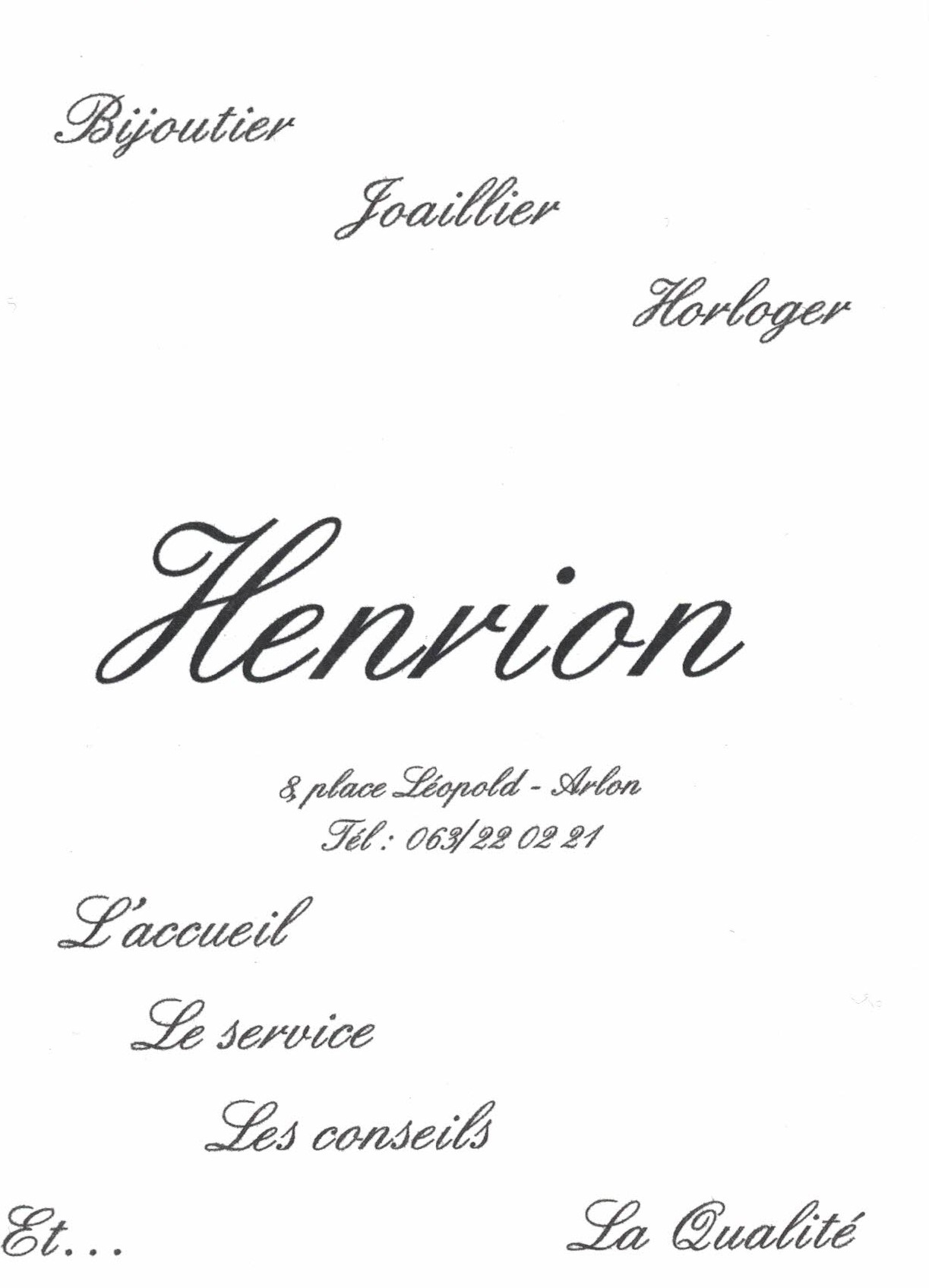 Bijouterie Henrion Arlon