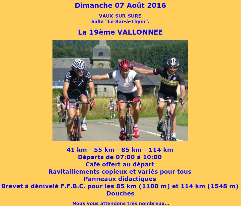 Cyclo à Vaux-Sur-Sure le 0708/16