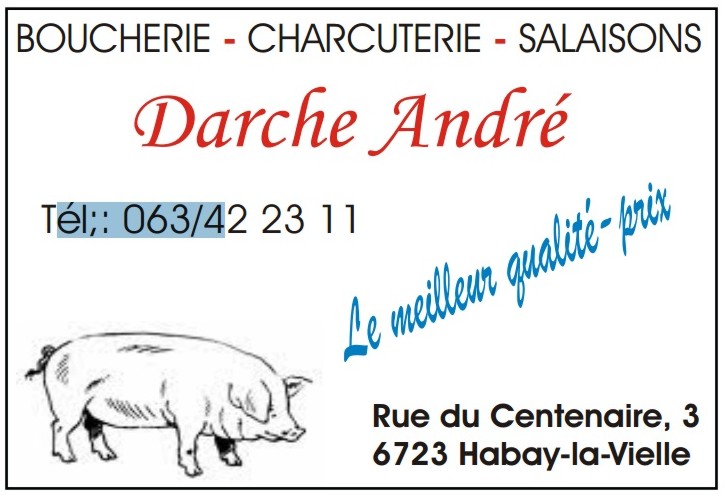 Darche André - Boucherie-Charcuterie-Salaisons - Habay-La-Vieille