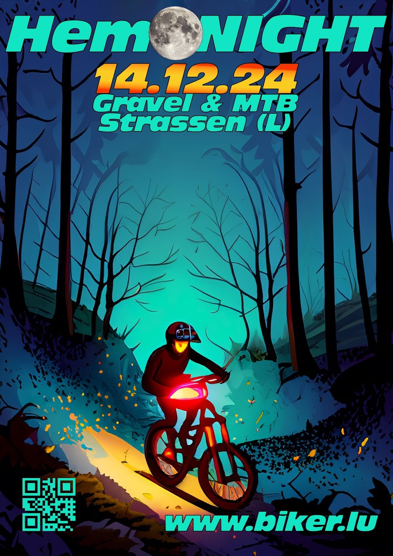 Gravel et vtt nocturne à Strassen le 141224