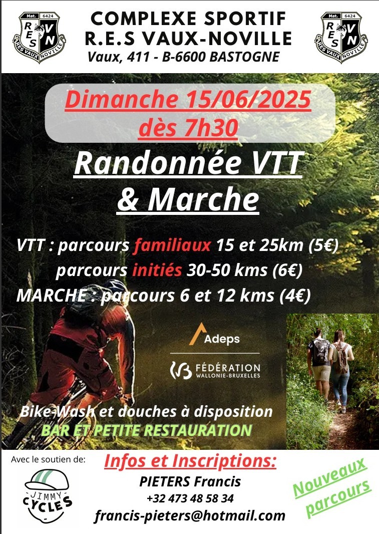 Vtt et marche à Vaux Noville le 150625