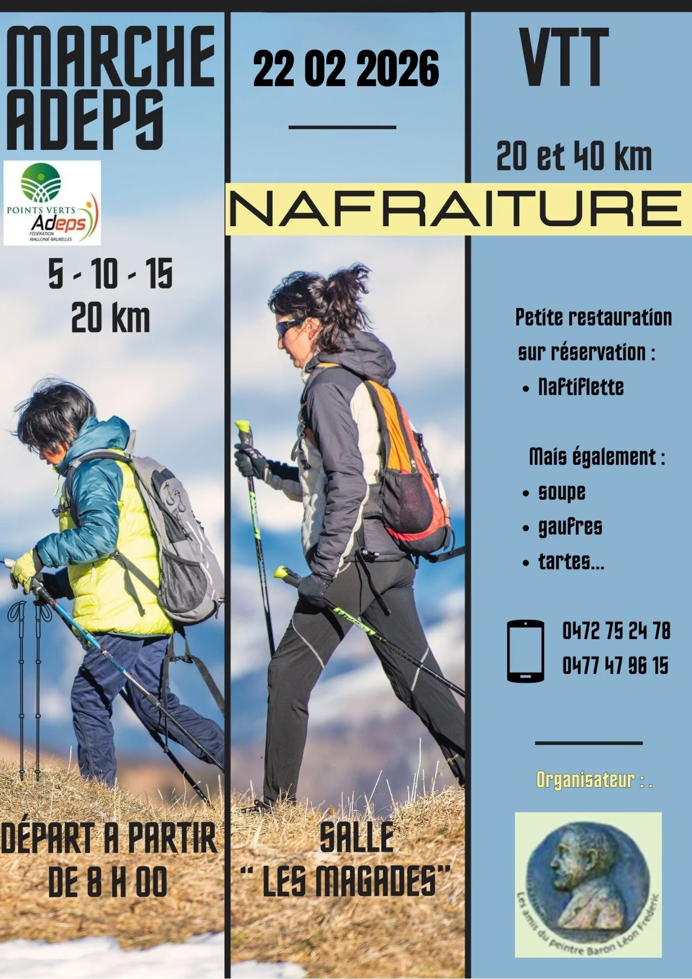 Vtt et marche Adeps à Nafraiture le 220226