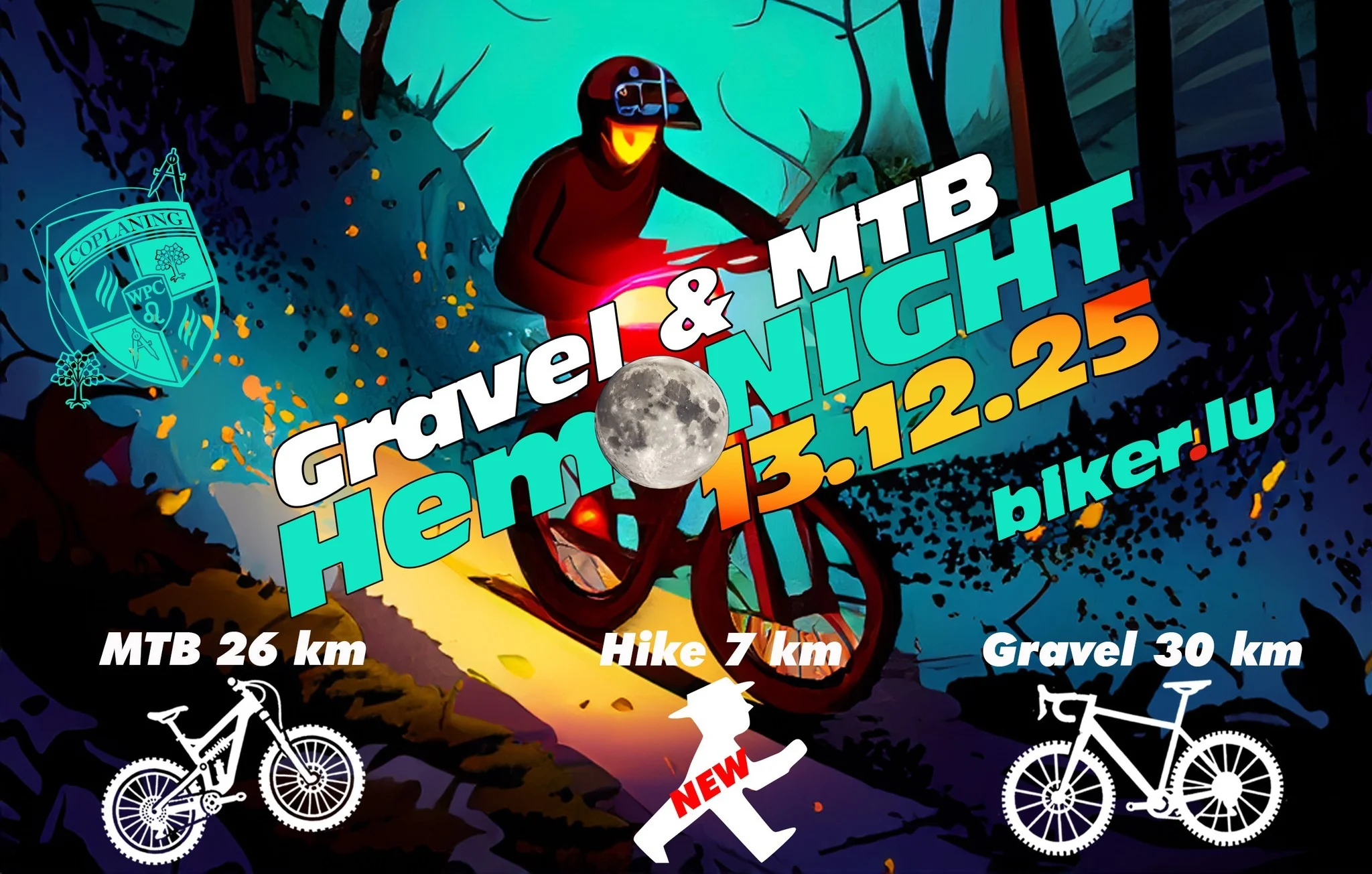VTT et marche nocturne à Strassen le 131225