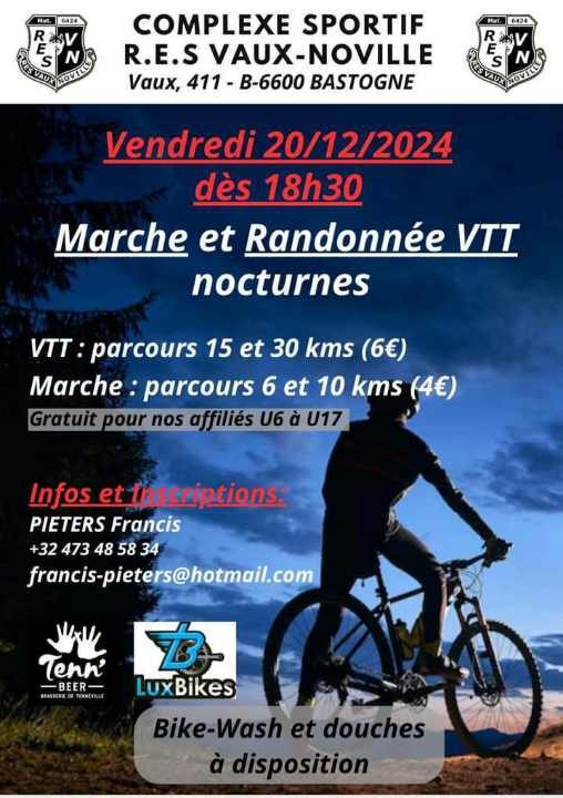 VTT et marche nocturne à Vaux Noville le 201224