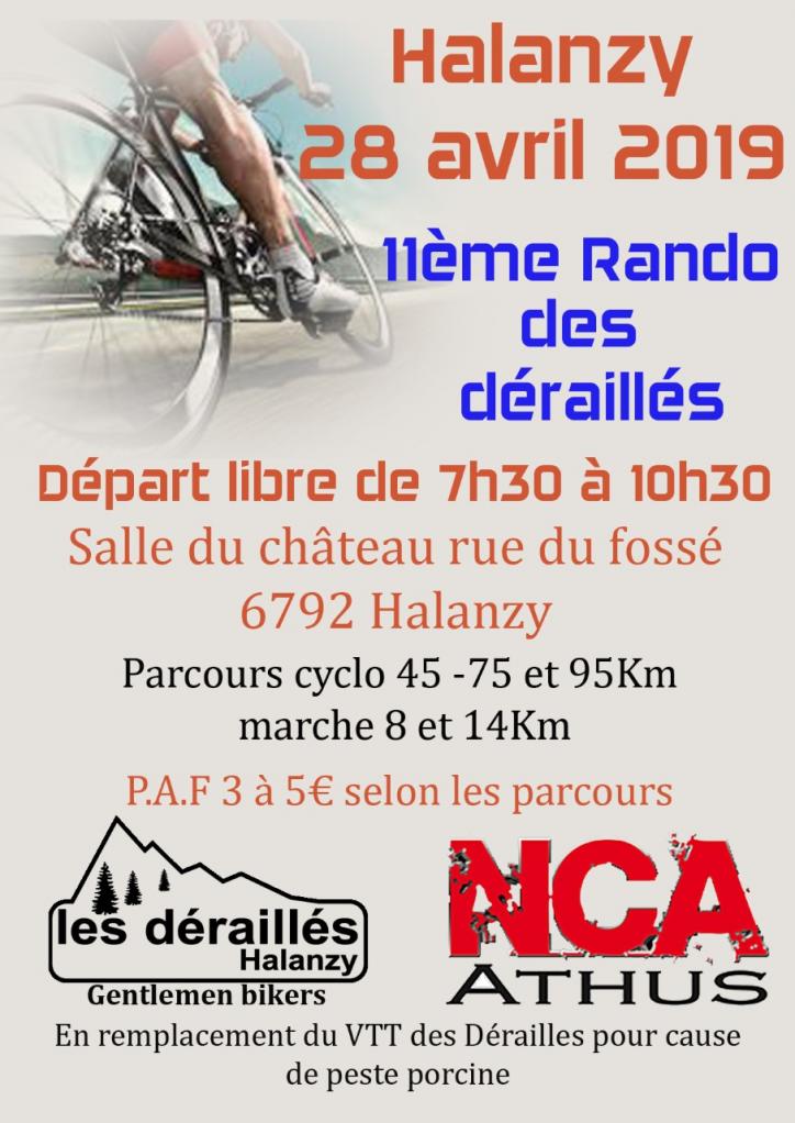 Cyclo et marche a halanzy le 280419