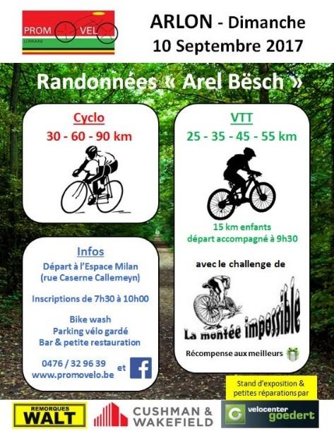 Cyclo et vtt a arlon arel besch le 10092019
