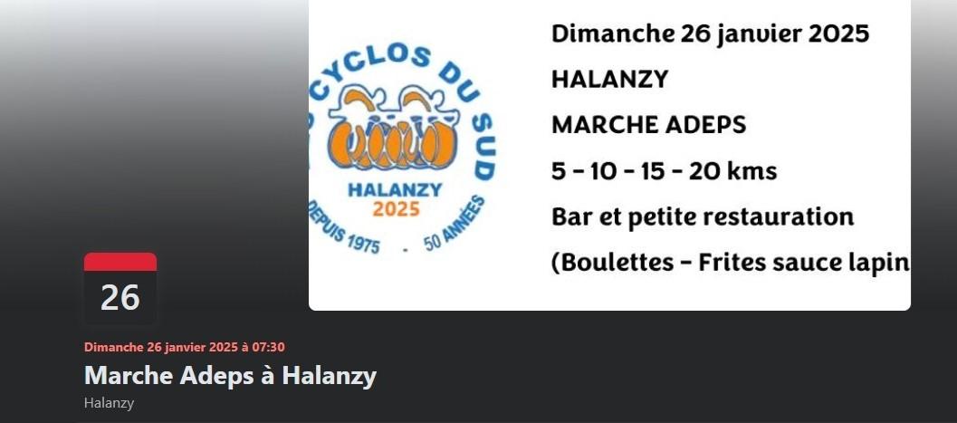 Marche adeps a halanzy le 260125