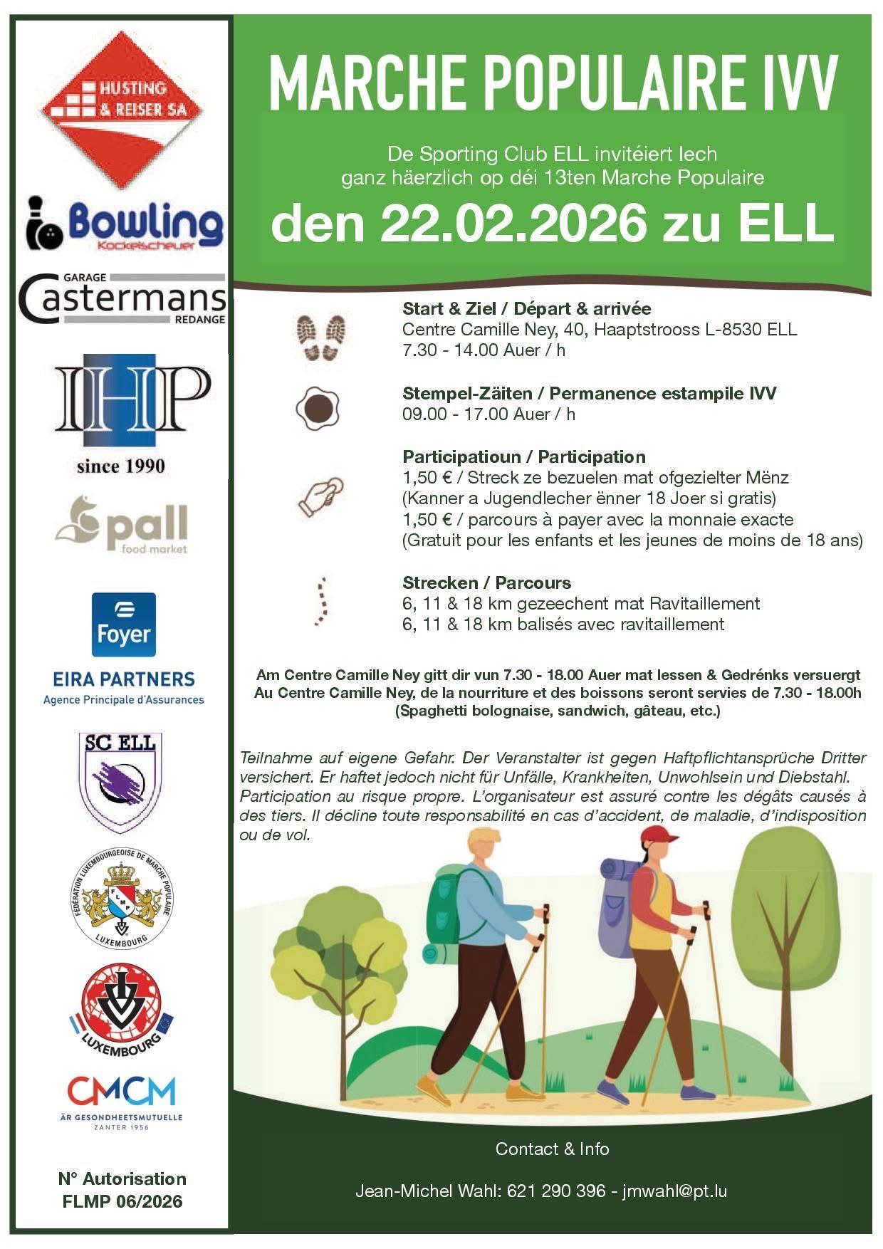 Marche populaire à Ell le 22/02226