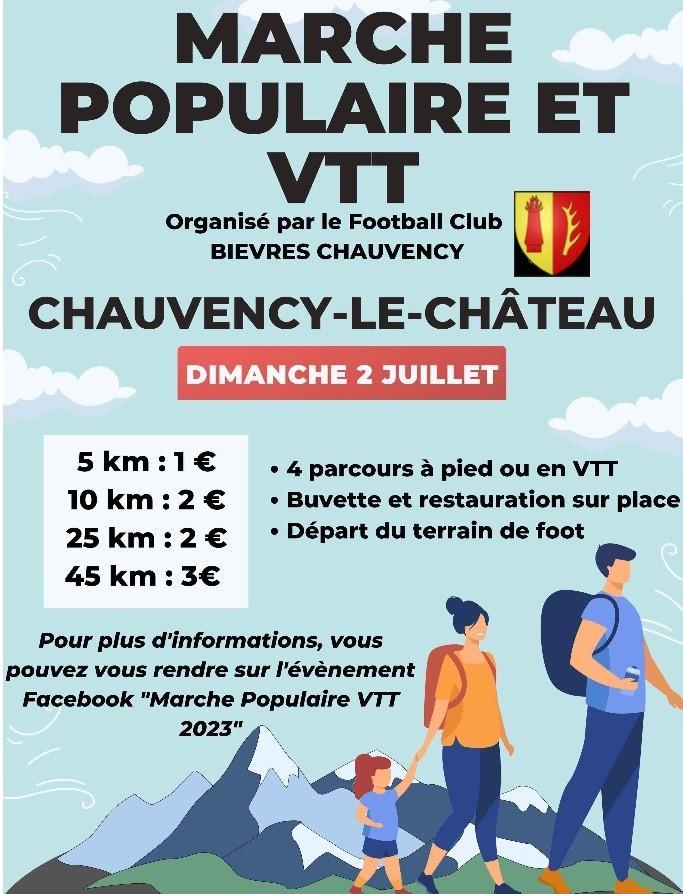 Marche populaire et vtt a chauvency le chateau le 020723