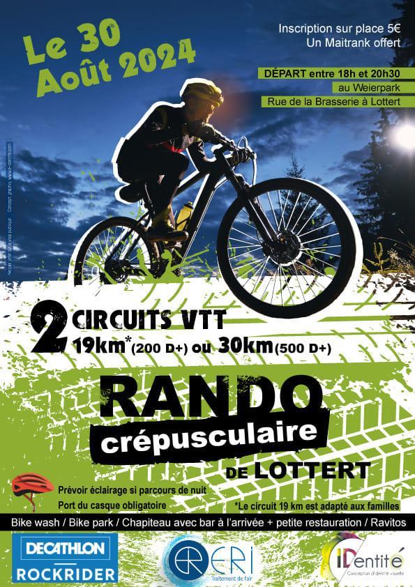 Rando vtt crepusculaire a lottert le 300824