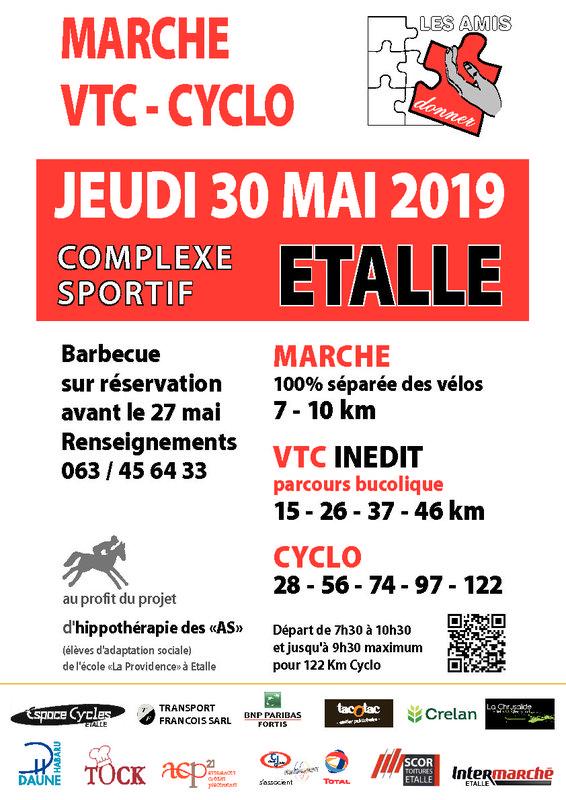 Vtc cyclo marche a etalle le jeudi 300520