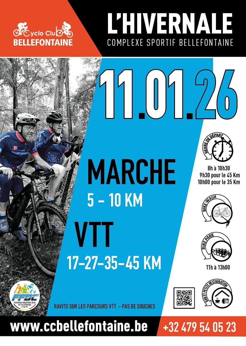 Vtt et marche a bellefontaine le 110127