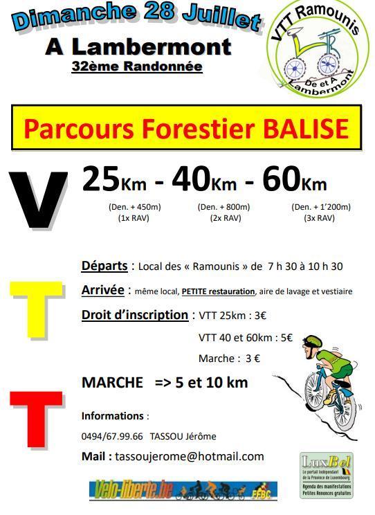 Vtt et marche a lambermont florenville le 280724