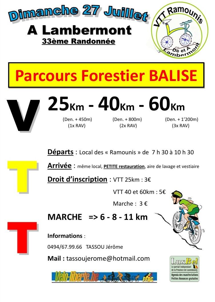 Vtt et marche a lambermont le 270725