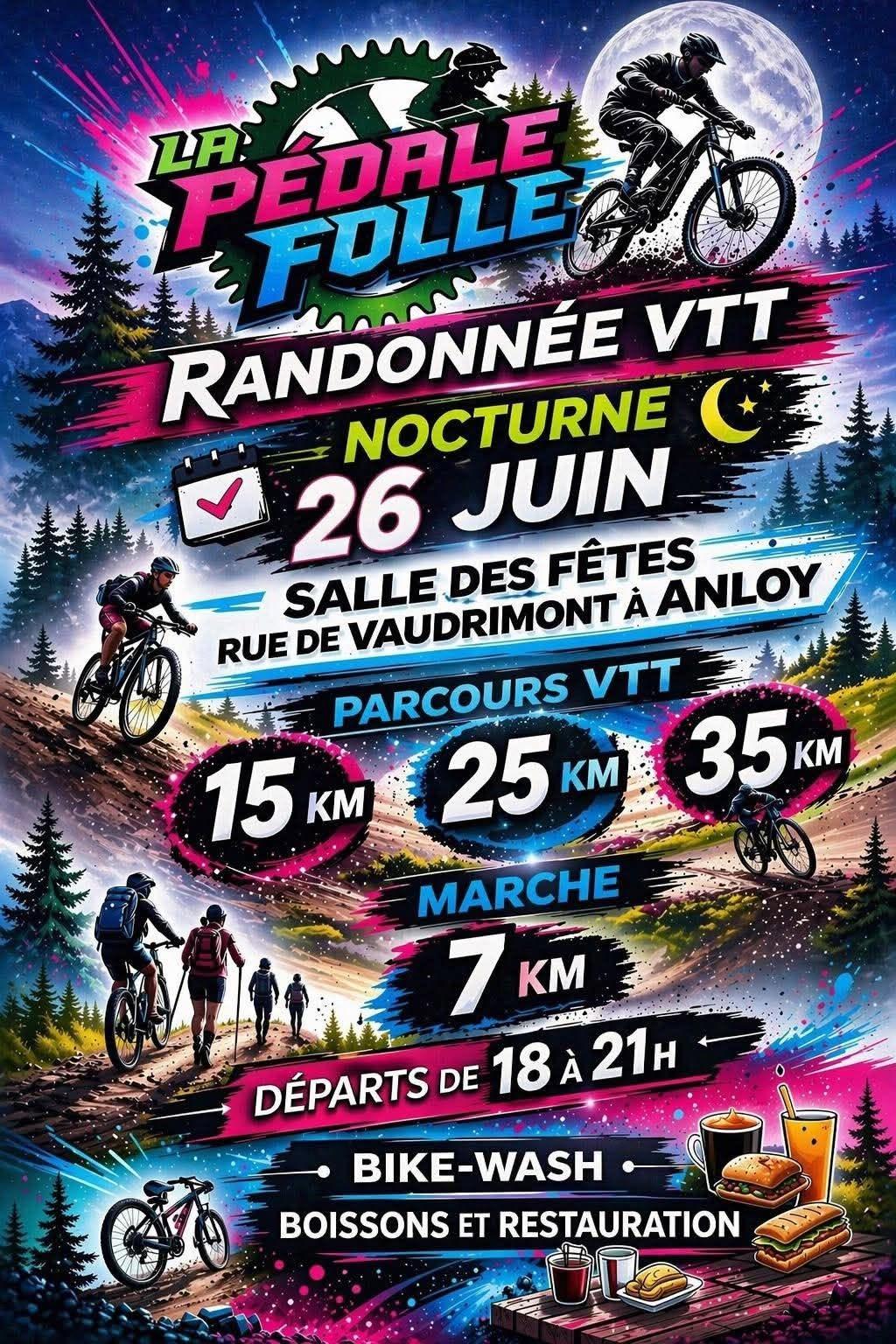 Vtt et marche nocturne à Anloy le 260626