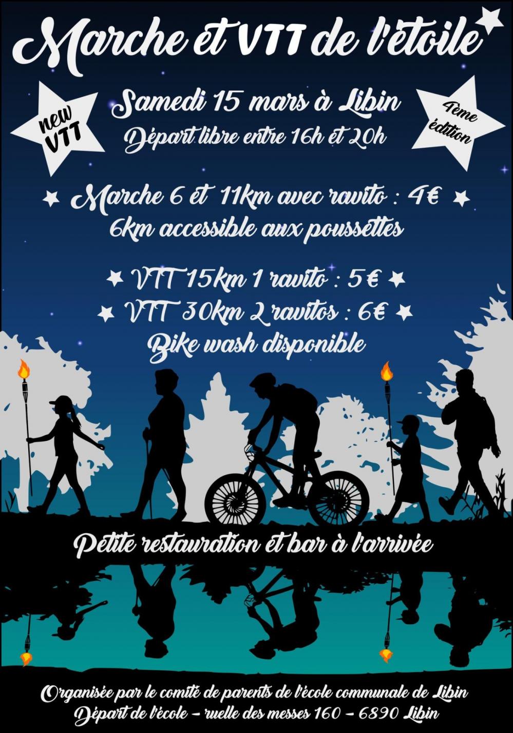 Vtt et marche nocturne a libin le samedi 150325