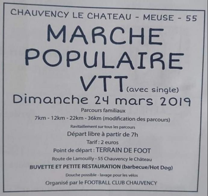 Vtt et marche populaire a chauvency le chateau meuse le 240320