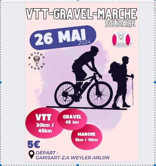 Vtt gravel et marche et marche le 260524