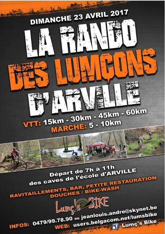 Vtt marche a arville le 230419