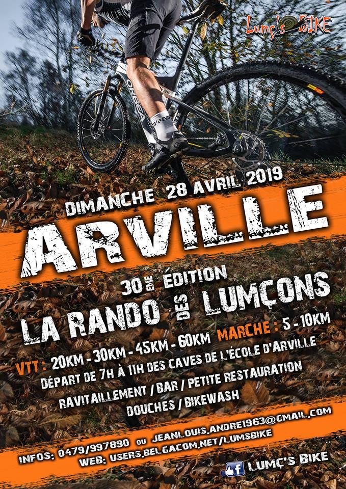 Vtt marche a arville saint hubert le 280419