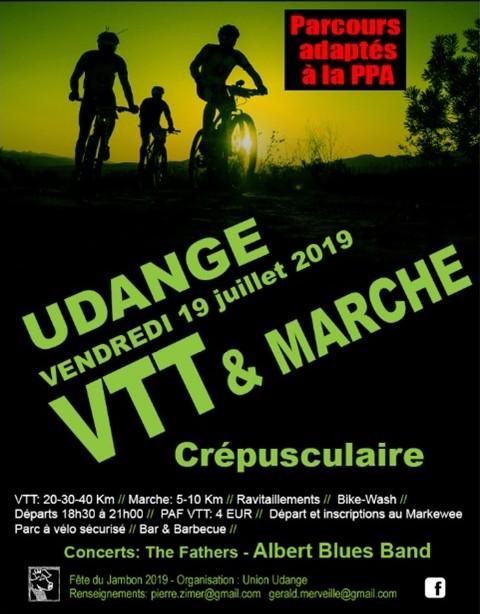 Vtt marche crepusculaire a udange le 190719