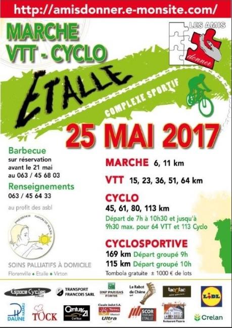 Vtt marche et cyclo a etalle le 25052019