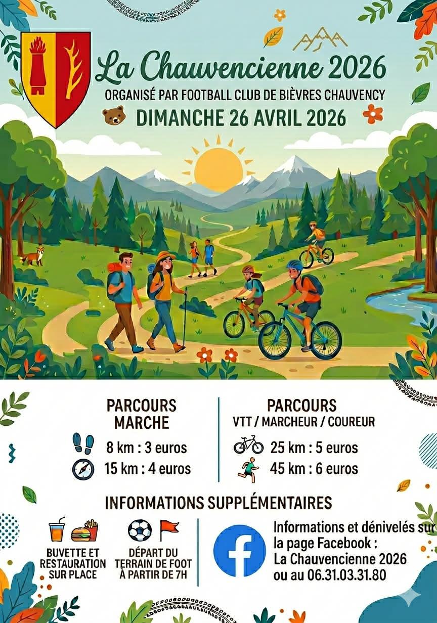Vtt marche et trail à Chauvency le 260426